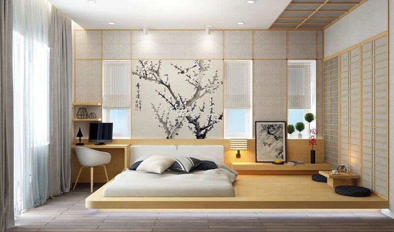 Thiết kế phòng ngủ phong cách Nhật Bản