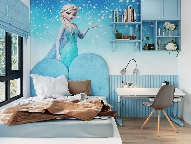 Phòng ngủ phong cách công chúa Elsa mà mọi bé gái mê mẩn