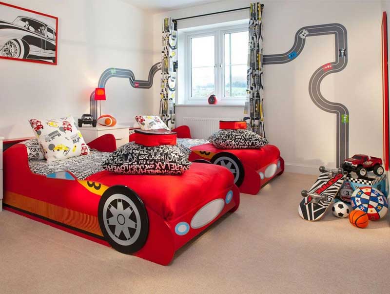 Không gian phòng ngủ xe đua dành cho những “chàng trai” yêu xe