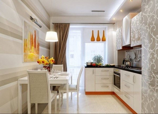 Phòng bếp tươi sáng cùng nội thất hiện đại