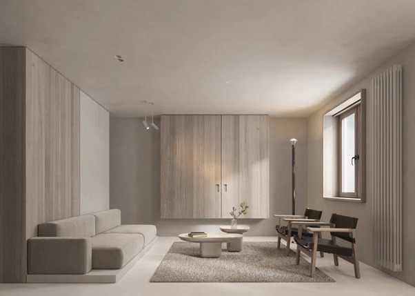Mẫu thiết kế nội thất hiện đại và tối giản tạo không gian lịch sự và gọn gàng