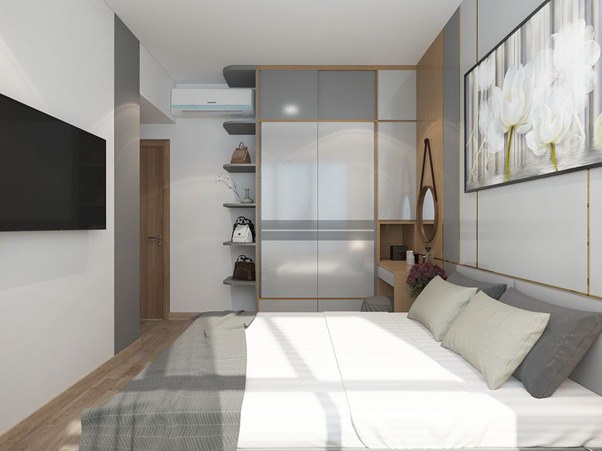 Thiết kế không gian phòng ngủ, đơn giản và tinh tế với gam màu sáng