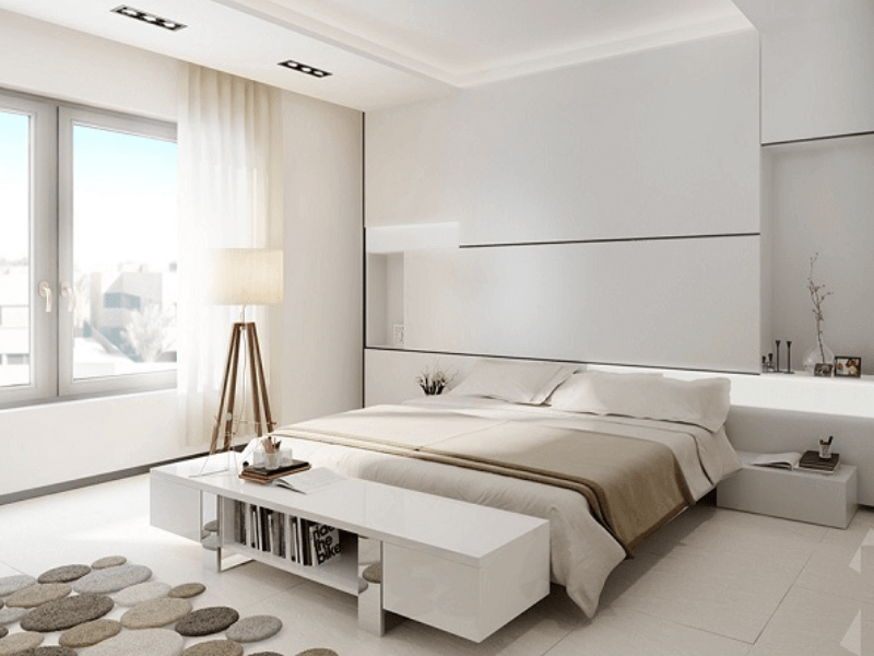 Mẫu thiết kế phòng ngủ chung cư đơn giản nhưng vẫn vô cùng hiện đại