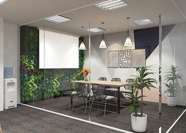 Văn phòng được thiết kế với phong cách Tropical