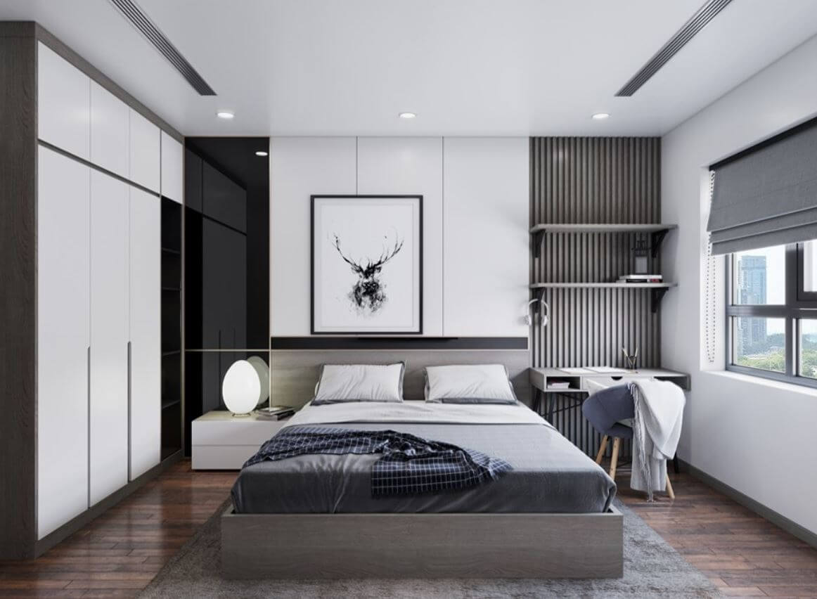 Phòng ngủ thiết kế tối giản đem lại cho gia chủ giấc ngủ êm ái