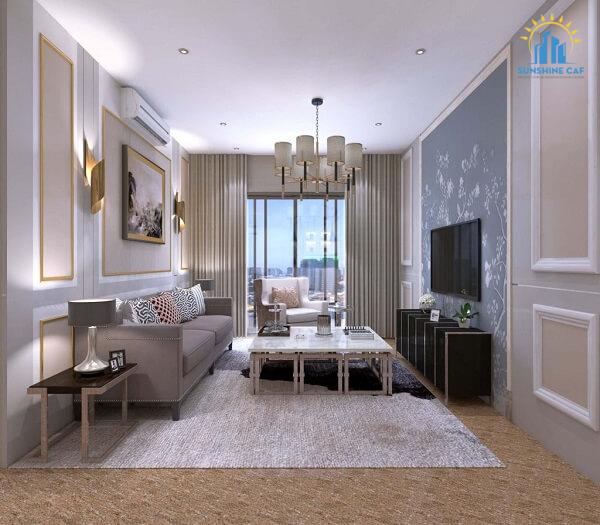 Mẫu thiết kế thi công nội thất Mizuki Park dành cho phòng khách