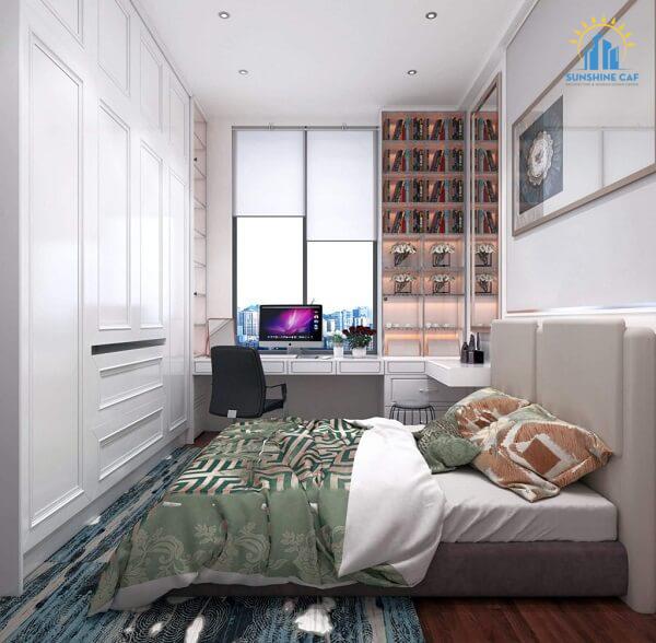 Ý tưởng thiết kế nội thất cho phòng ngủ chung cư Mizuki Park
