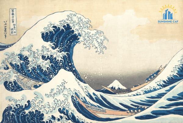 Tranh phong thủy Tranh sóng Nhật Bản